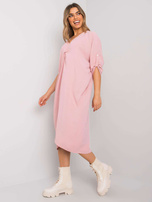 Brudnoróżowa luźna sukienka Dorsey