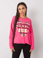 Różowa bluzka z długim rękawem Miriana