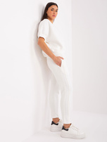 Hurt Ecru komplet dresowy z bluzą z krótkim rękawem