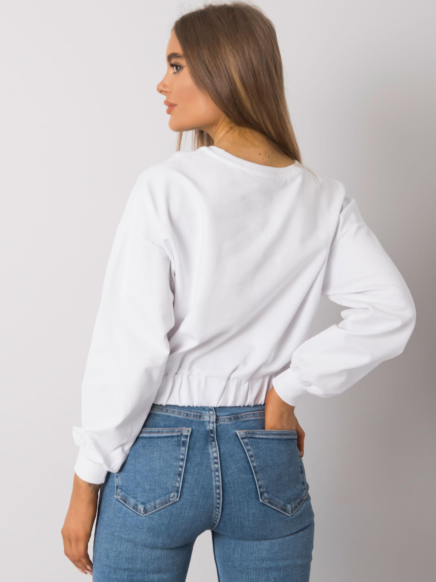 Elain Cotton Women's White Sweatshirt