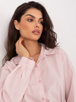 Jasnoróżowa klasyczna koszula z bawełny 