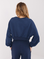 Granatowa krótka bluza bez kaptura 