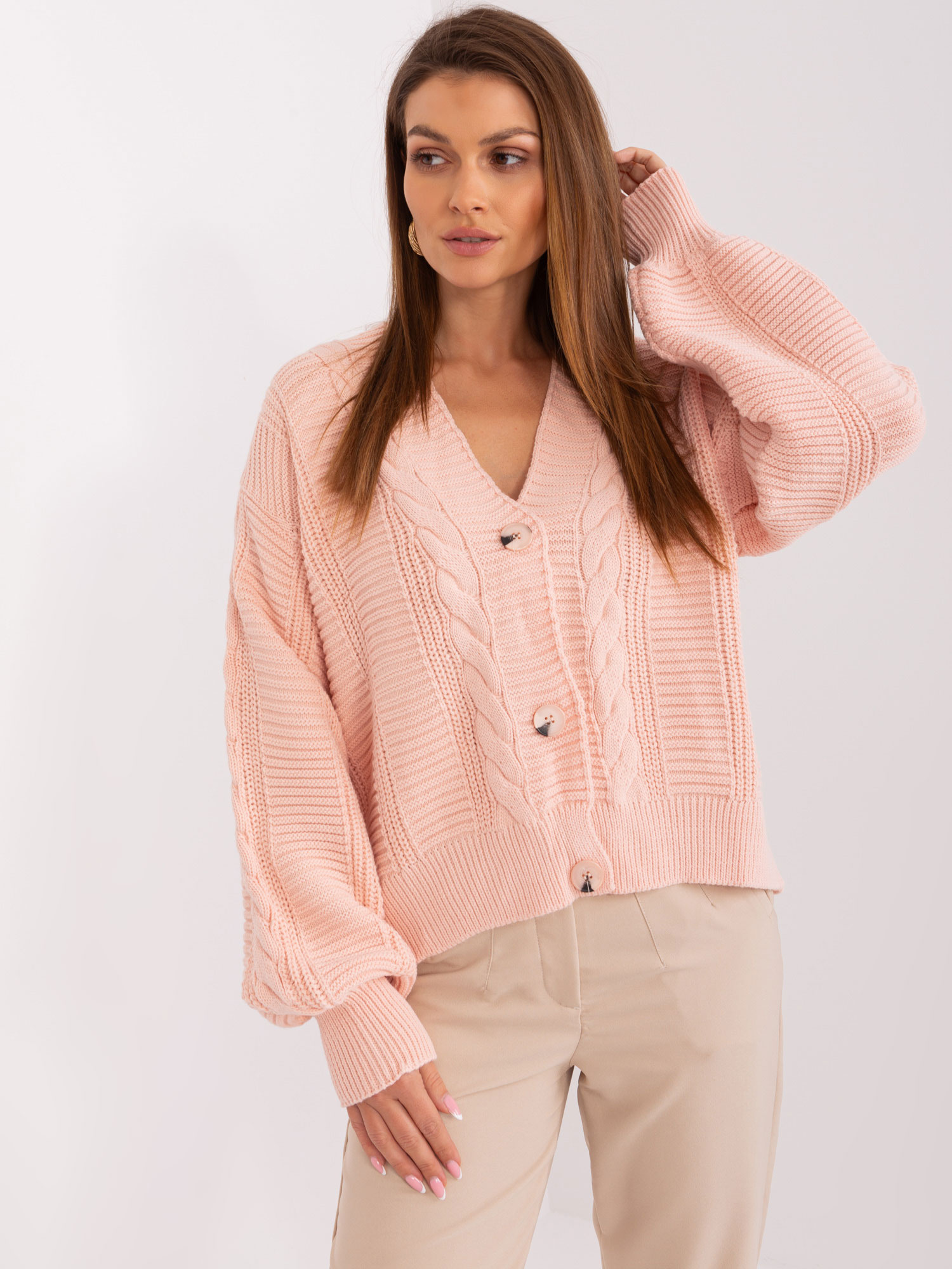 Sweter jasny różowy