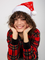 Hurt Czerwony komplet welurowy z bluzą w kratę RUE PARIS