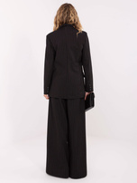 Czarna marynarka z poduszkami na ramionach RUE PARIS 