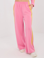 Ciemnoróżowe dresowe spodnie bez zapięcia RUE PARIS