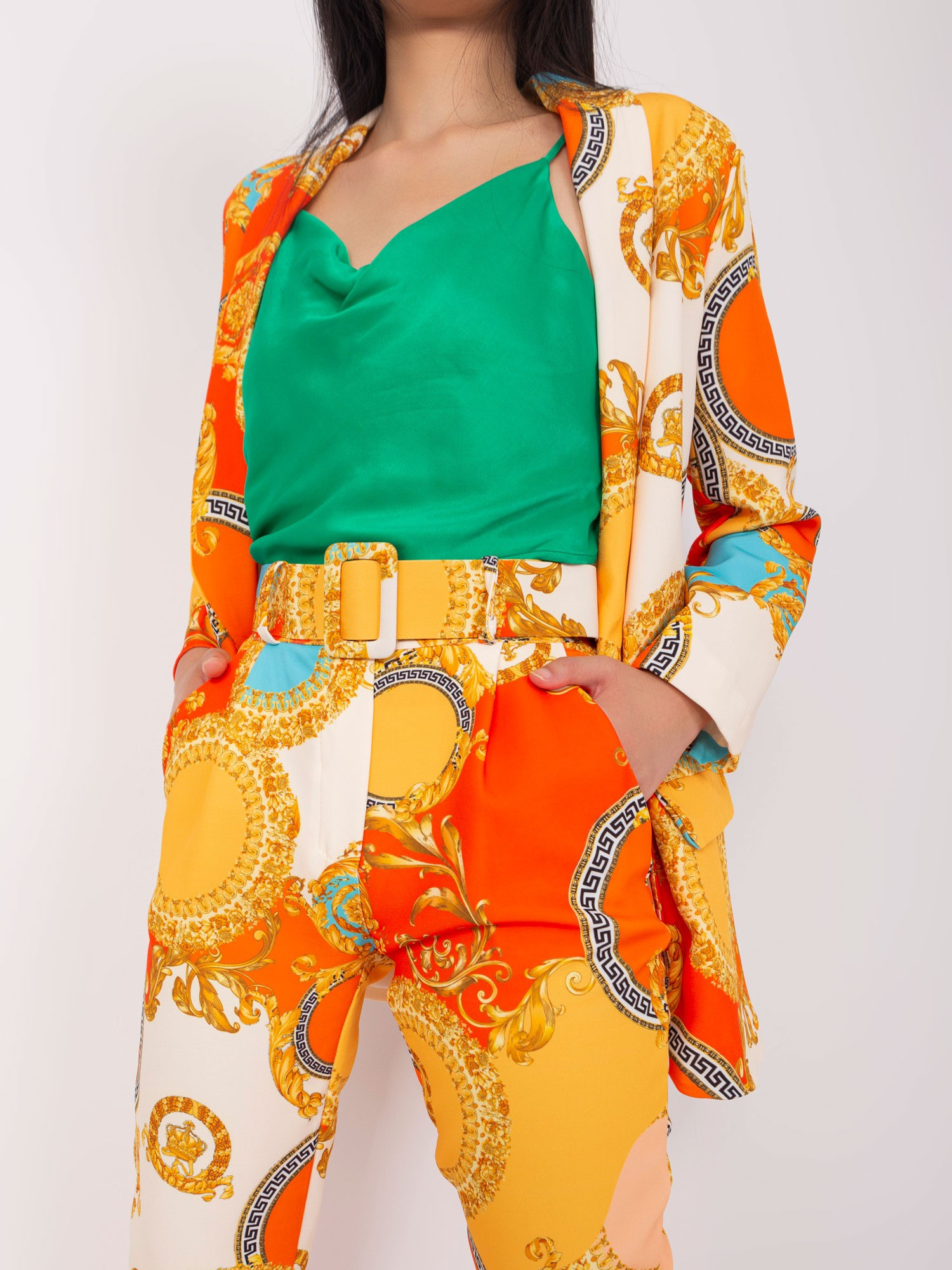 Hurt orange-dark yellow suit jacket.