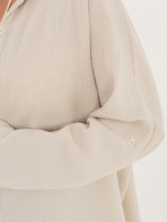 Beżowa bawełniana koszula z muślinu