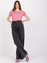 Brudnoróżowy bawełniany t-shirt basic Ventura MAYFLIES