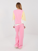 Różowe dresowe spodnie z miękkiego materiału RUE PARIS 