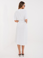 Biała muślinowa sukienka z krótkim rękawem 