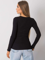 Czarna bluzka prążkowana Abeline RUE PARIS