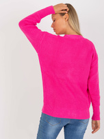 Hurt Fluo różowy sweter rozpinany z zapięciem na guziki RUE PARIS 