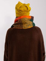 Hurtownia Oliwkowa czapka damska z kaszmirem