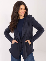 Granatowa damska bluza z kieszeniami SUBLEVEL