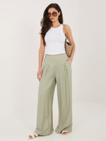 Pistacjowe letnie spodnie bez zapięcia SUBLEVEL 