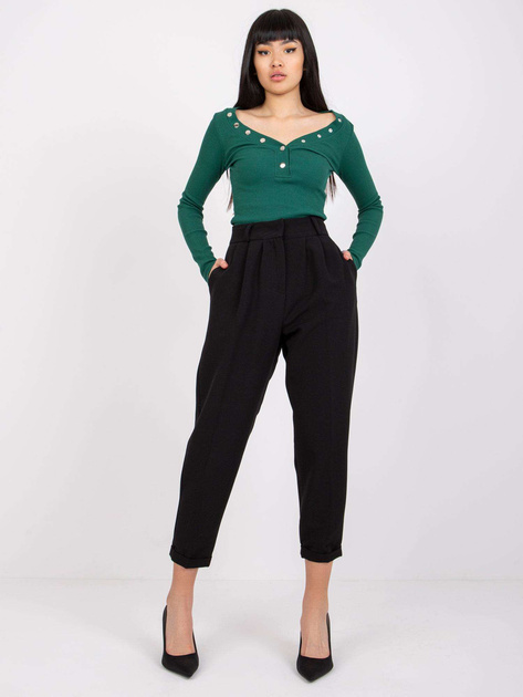 Czarne eleganckie spodnie z kieszeniami Naomi