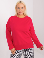 Hurt Czerwona dresowa bluza plus size z bawełny