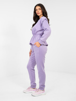 Liliowy dwuczęściowy komplet z baskiną RUE PARIS