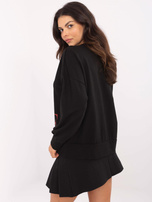 Hurtownia Czarna bawełniana bluza z napisem Cherie