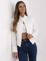 Hurt Ecru pikowana kurtka z zapięciem na zatrzaski