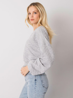 Szara bluza z pikowaniem Crystal