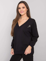 Black sweatshirt with applique Marseille RUE PARIS 