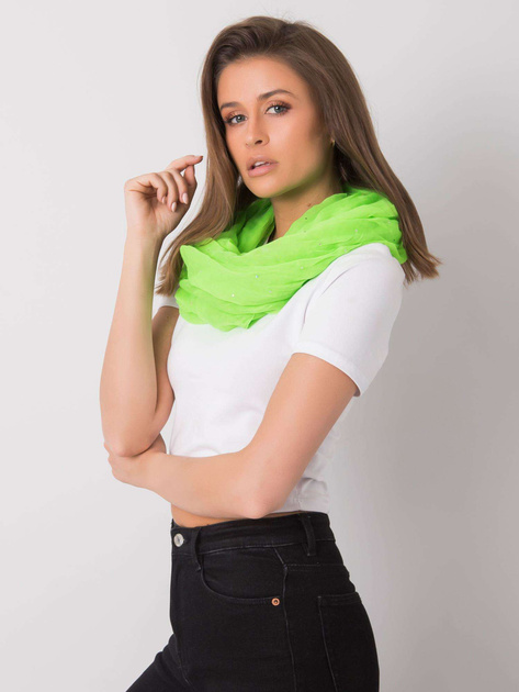 Fluo zielony komin z błyszczącą aplikacją