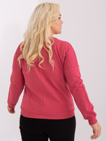 Hurt Ciemnokoralowa bluzka plus size ze ściągaczami