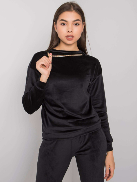 Czarny komplet z weluru Tampa