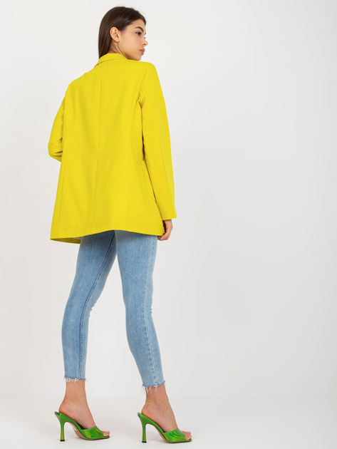 Hurtownia Żółta marynarka damska z naszywkami