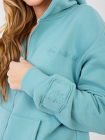 Turkusowa rozpinana bluza z kapturem NATURAL SIDE 