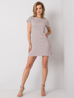 Biało-czerwona sukienka Trina NIE ZNASZ MNIE