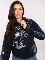 Granatowa bluza z napisami SUBLEVEL