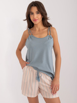 Hurtownia Khaki dwuczęściowa piżama z luźnym topem