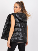 Czarna pikowana dwustronna kamizelka Addison 