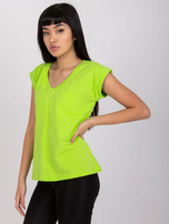 Fluo zielony t-shirt basic Atlanta RUE PARIS