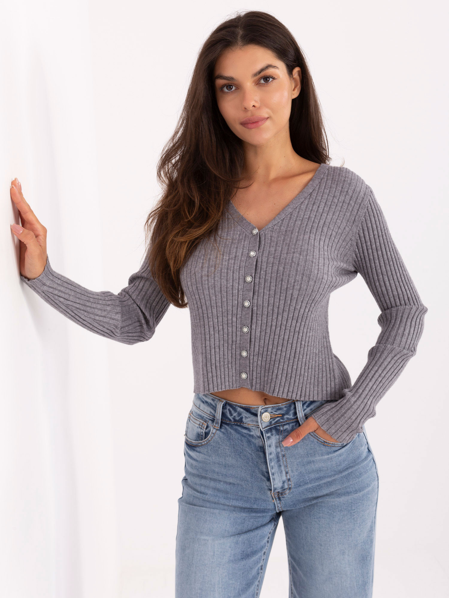 Sweter ciemny szary