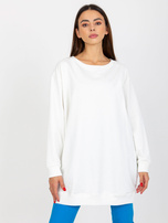 Hurt Ecru loose sweatshirt without a hood with a round neckline.