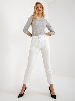 Ecru women's suit pants with pockets Giulia S