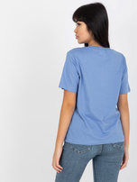 Hurt Ciemnoniebieski klasyczny t-shirt jednokolorowy MAYFLIES