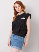 Czarny t-shirt z napisami Zariah