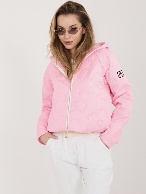 Różowa przejściowa kurtka z ściągaczem RUE PARIS