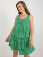 Hurt Green summer dress with ruffles OCH BELLA.
