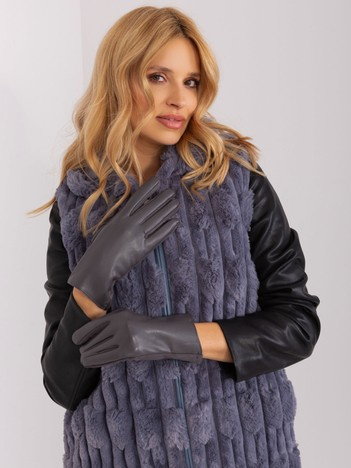 Hurt Dark gray gloves with eco-leather.