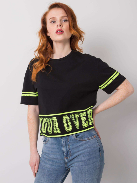 Czarny t-shirt bawełniany Shelby