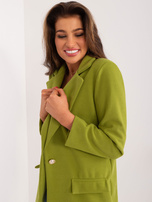 Hurtownia Oliwkowa marynarka damska z podszewka