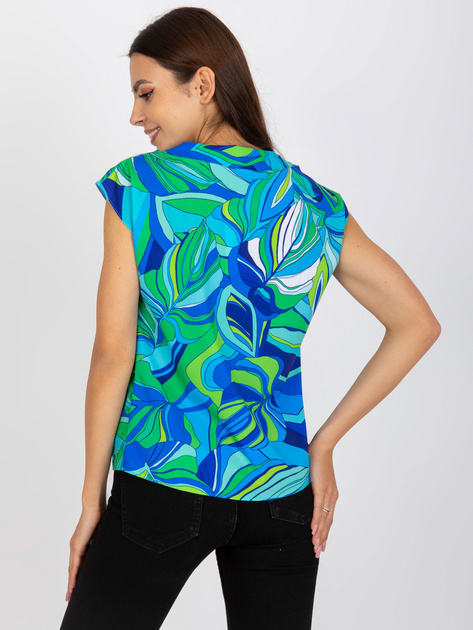 Niebesko-zielona bluzka od kompletu RUE PARIS