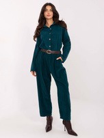 Morska sztruksowa koszula z kołnierzykiem