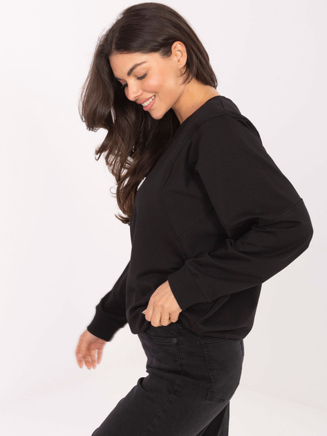 Czarna damska bluza o kroju nietoperza RUE PARIS